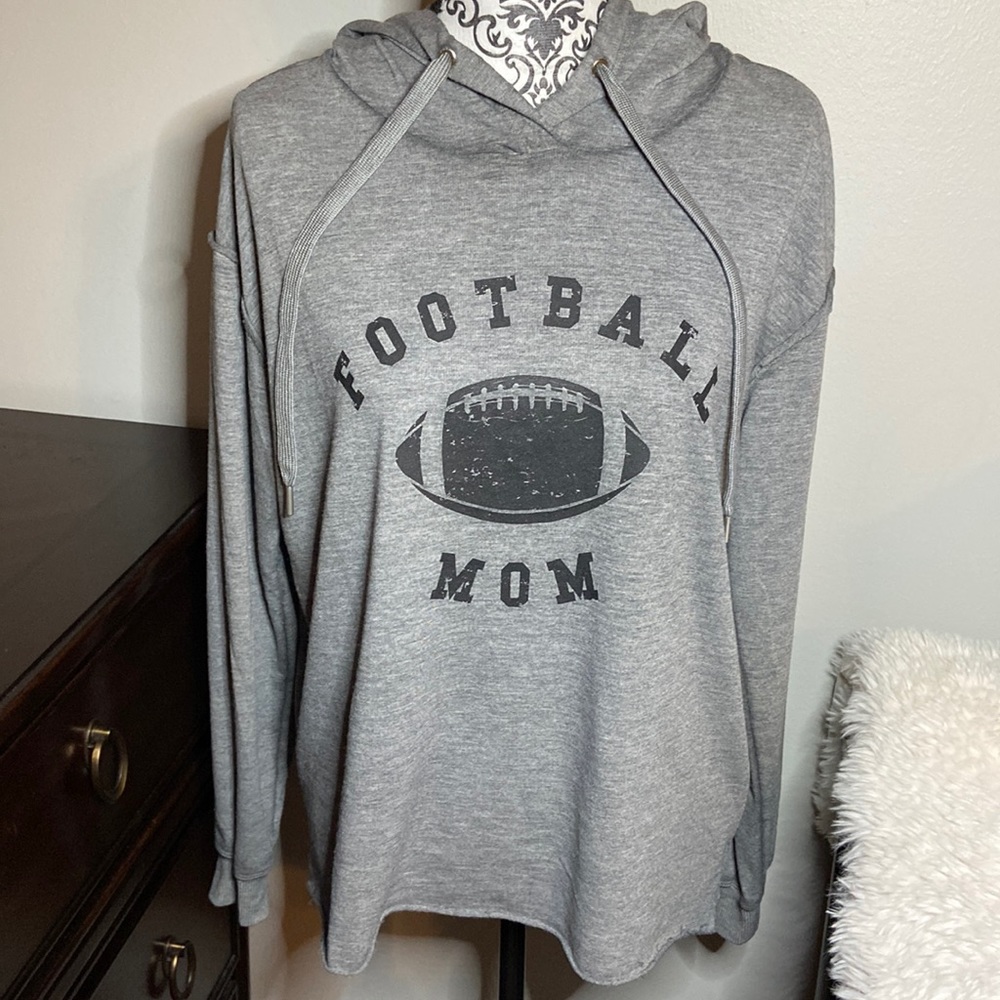 C&C California Football Mom lightweight thin hoodie long sleeve Size Small